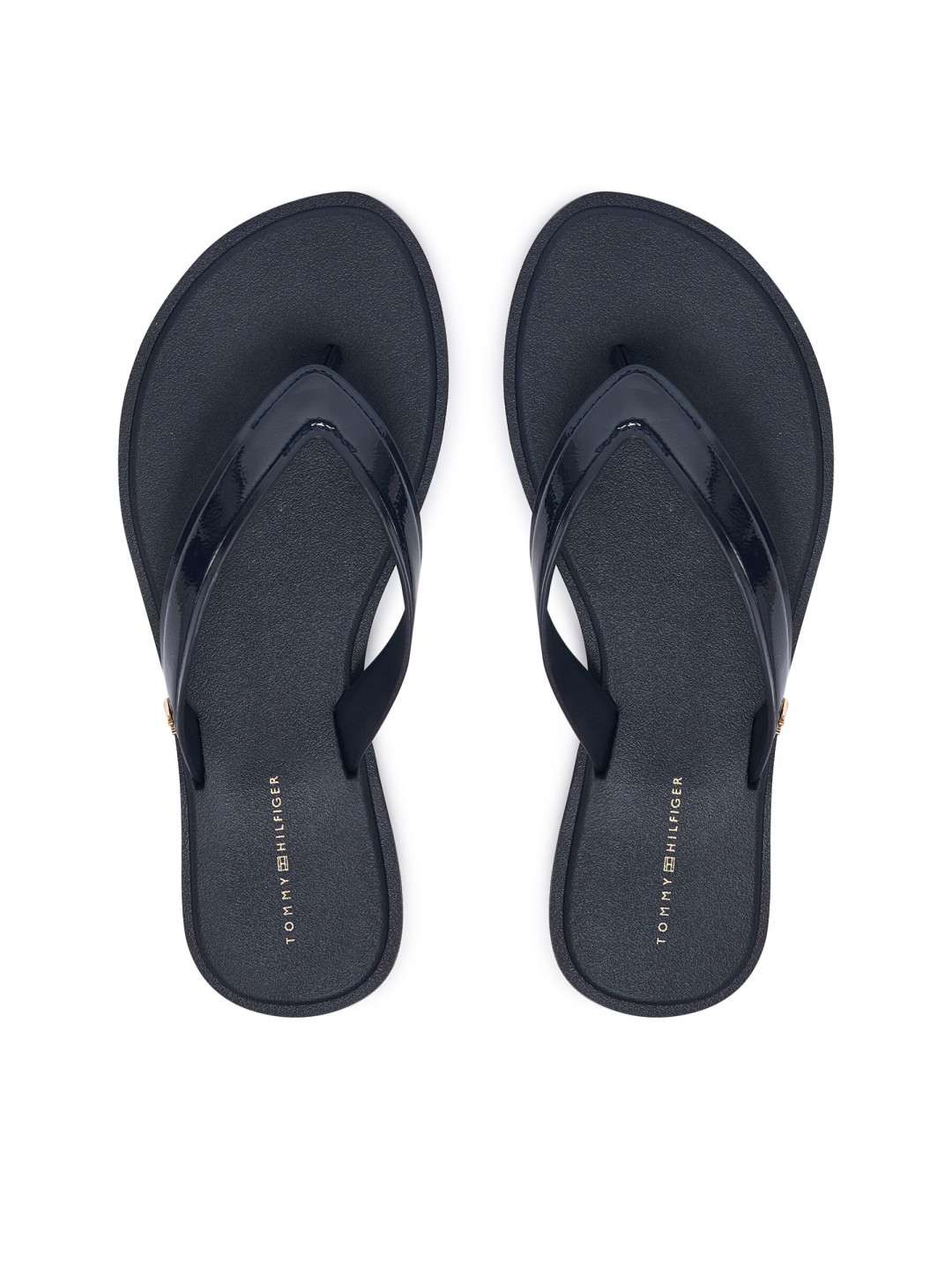 Žabky Tommy Hilfiger Th Scandi Shiny Summer Sandal FW0FW09446 Tmavomodrá